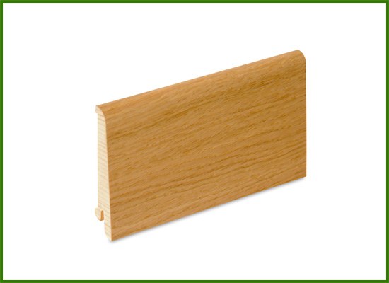 Skirting boards veneered wood veneer oak 8,0*1,6